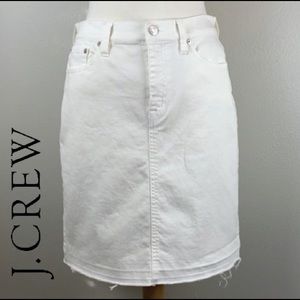 J-Crew White Jean Skirt